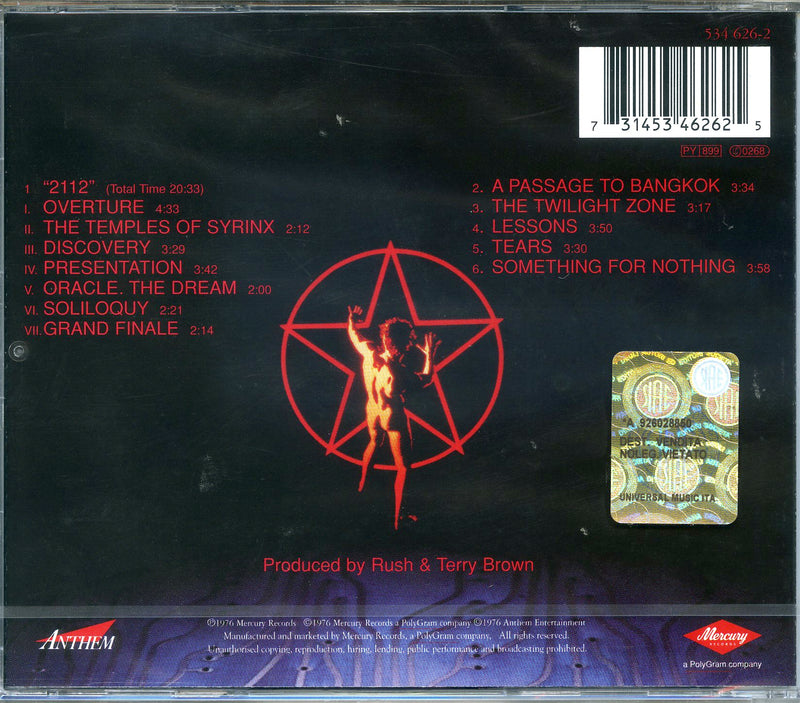 Rush - 2112 Remastered Cd 0731453462625