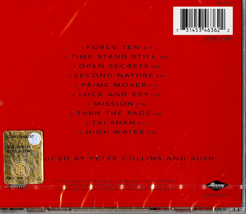 Rush - Hold Your Fire Remastered CD 0731453463622