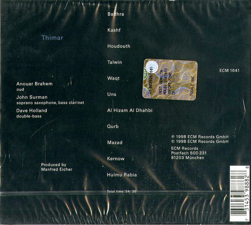 Brahem Anouar - Thimar CD 0731453988828