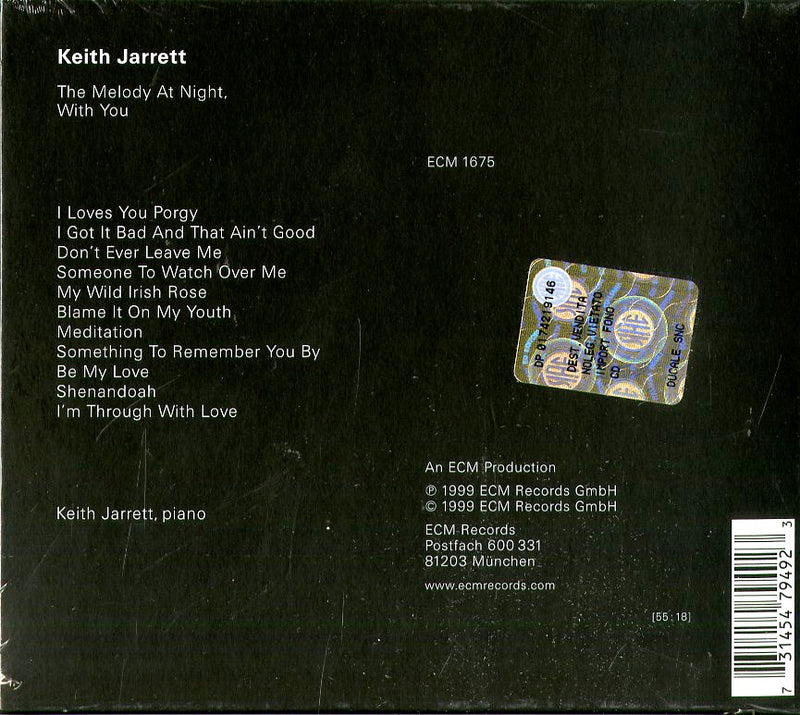 Jarrett Keith - The Melody At Night With You Cd 0731454794923