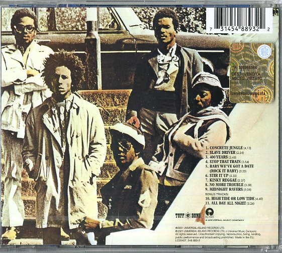 Marley Bob & The Wailers - Catch A Fire Cd 0731454889322