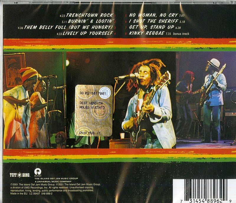 Marley Bob & The Wailers - Live! Cd 0731454889629