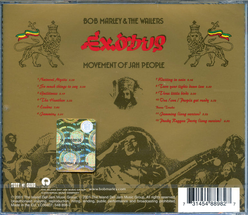 Marley Bob & The Wailers - Exodus (Remastered) Cd 0731454889827