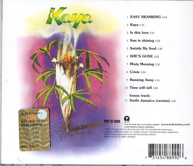Marley Bob & The Wailers - Kaya Cd 0731454889926