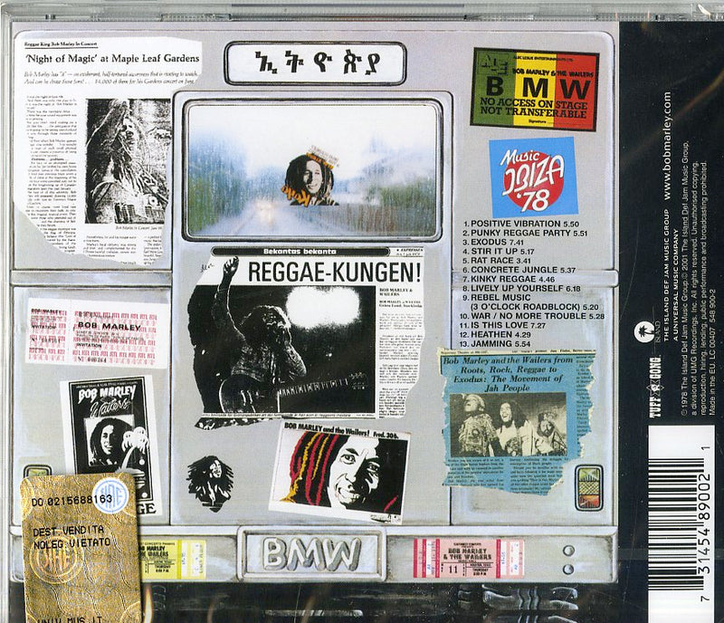 Marley Bob & The Wailers - Babylon By Bus Cd 0731454890021