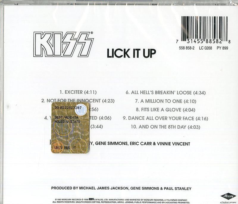 Kiss - Lick It Up Cd 0731455885828