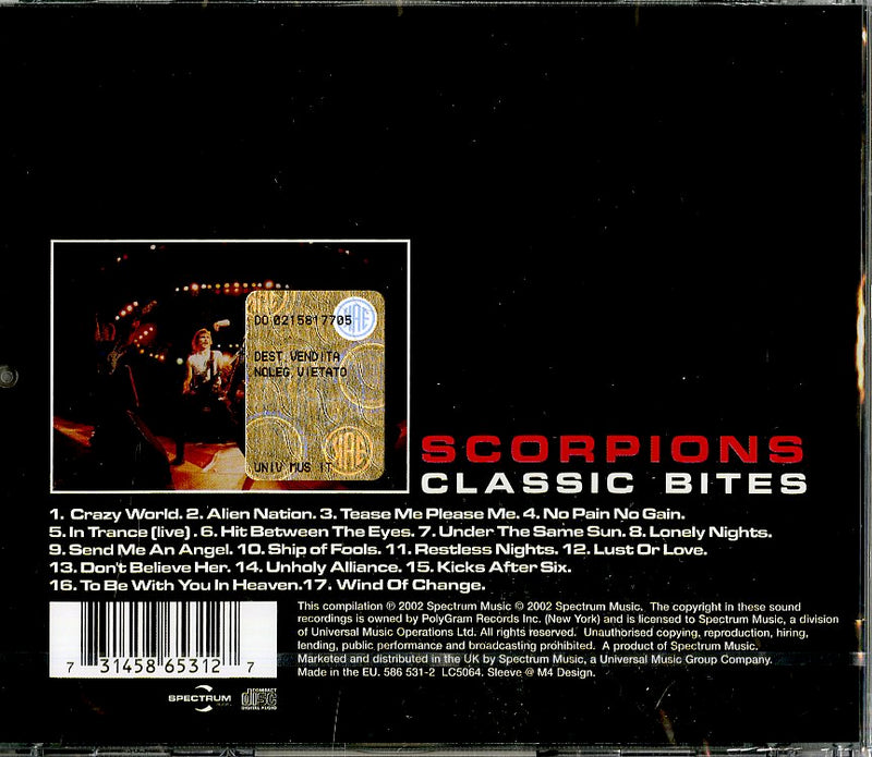 Scorpions - Classic Bites CD 0731458653127