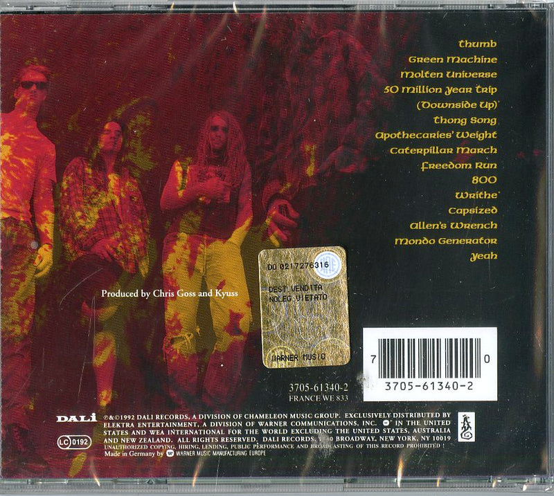 Kyuss - Blues For The Red Sun Cd 0737056134020