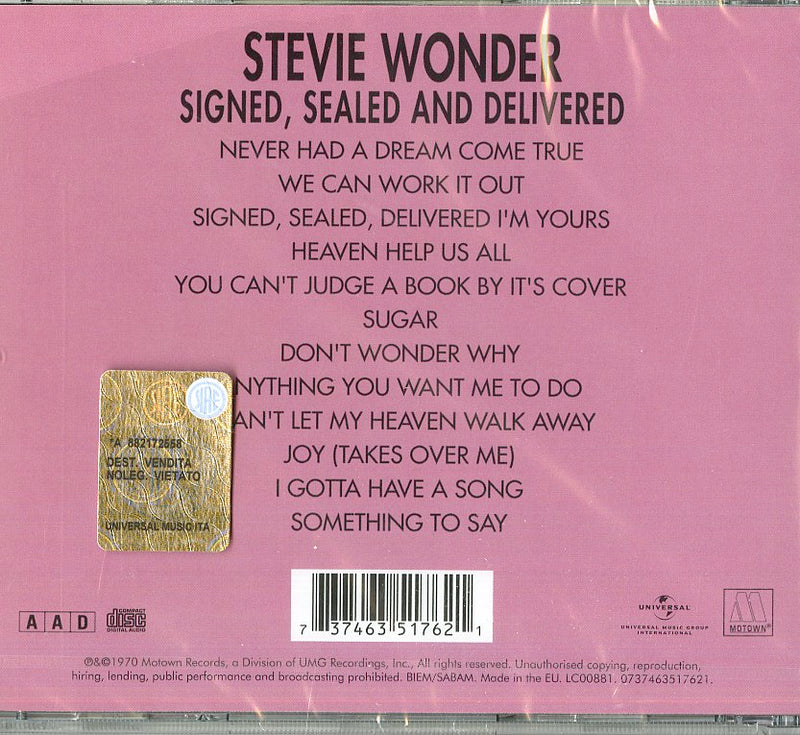 Wonder Stevie - Signed Sealed And Deliver CD 0737463517621