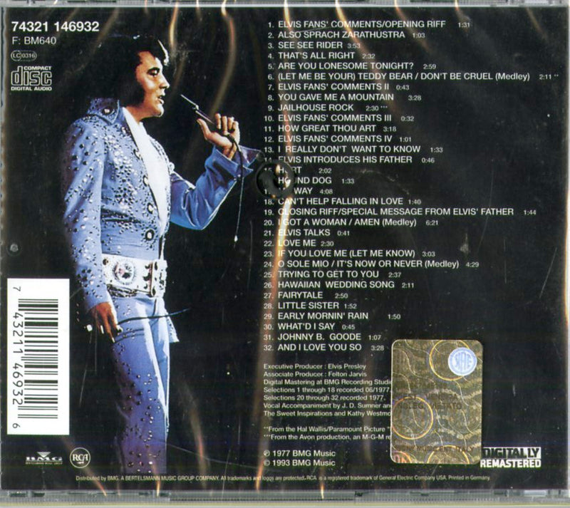 Presley Elvis - Elvis In Concert Cd 0743211469326