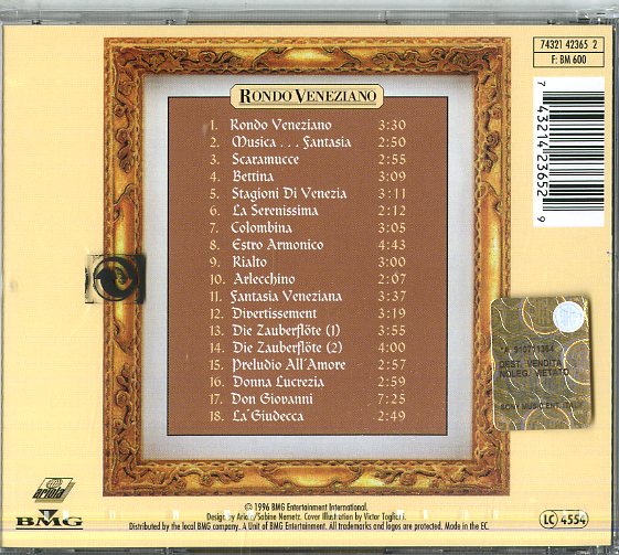 Rondo Veneziano - The Best Of Rondo' Veneziano Cd 0743214236529