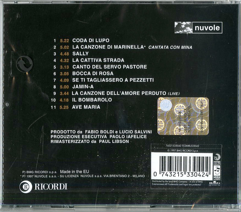 De Andre' Fabrizio - Mi Innamoravo Di Tutto Cd 0743215330424