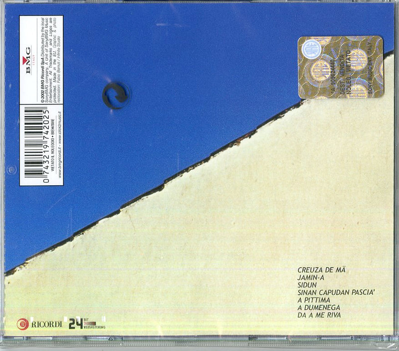 De Andre' Fabrizio - Creuza De Ma 24 Bit Cd 0743219742025