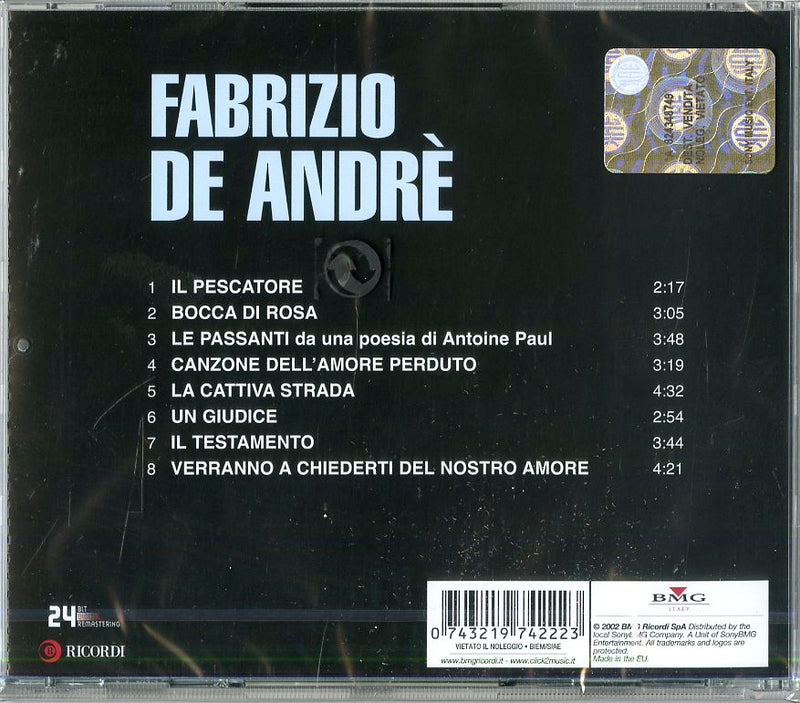 De Andre' Fabrizio - Fabrizio De Andre' 24 Bit CD 0743219742223