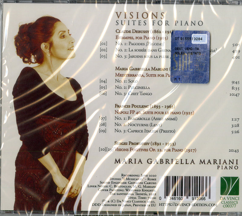 Mariani Maria - Visions Suites For Piano Cd 0746160912066