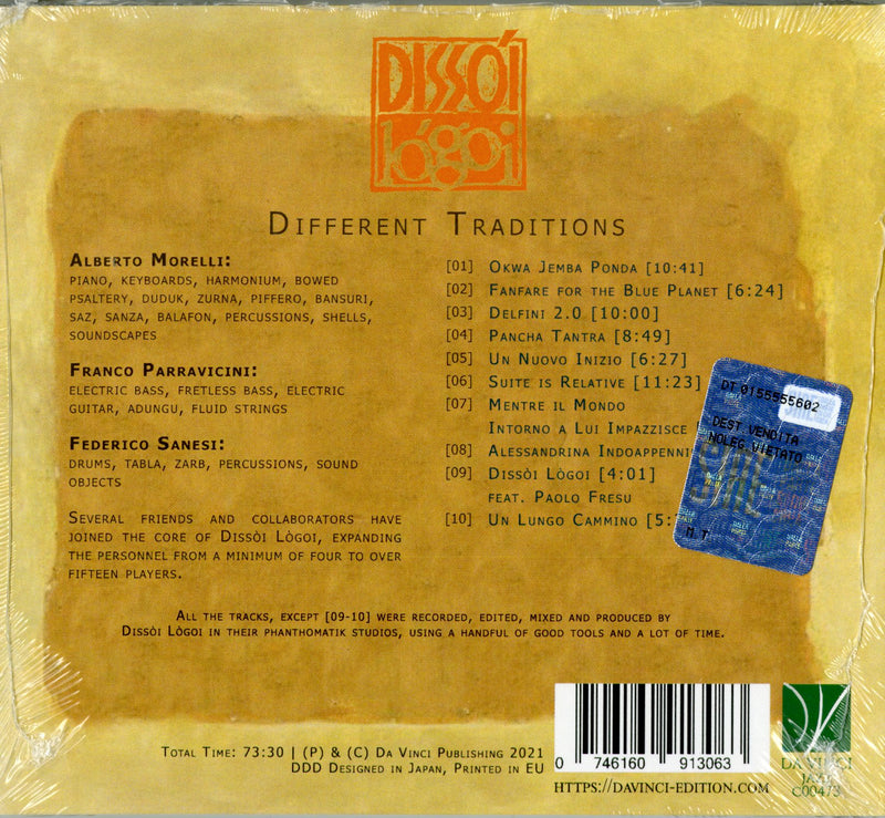 Dissoi Logoi & Fresu Paolo - Different Traditions Cd 0746160913063