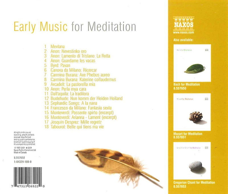 Compilation - Early Music For Meditation Cd 0747313265220