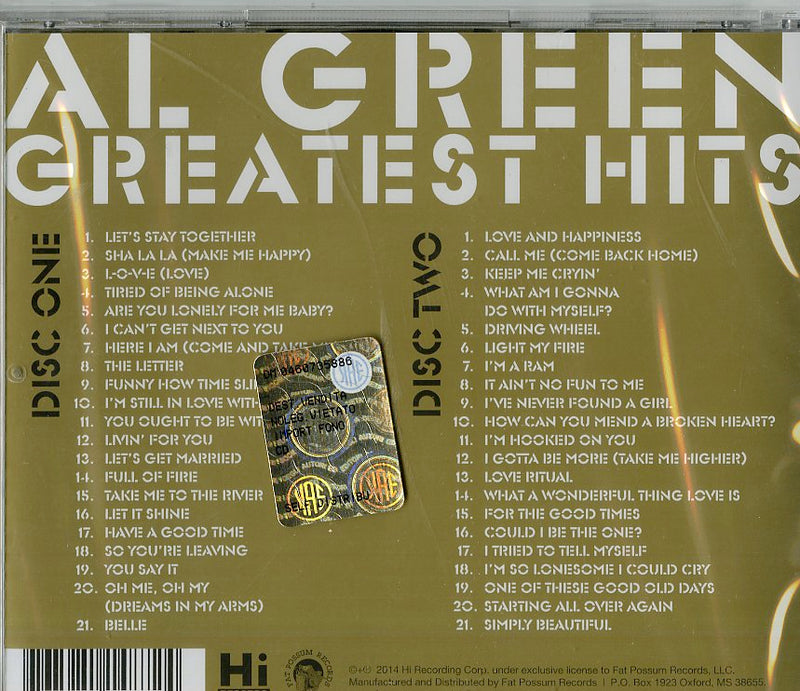 Green Al - Greatest Hits Cd 0767981148724