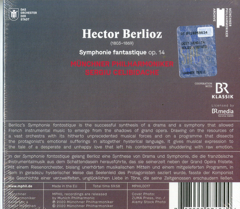 MÃ¼nchner Philharmoni - Symphonie Fantastique CD 0787099974244