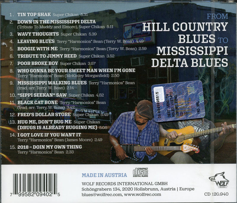 Super Chikan & Terry Harmonica Bean - From Hill Country Blues To Mississippi Delta Blues CD 0799582094025