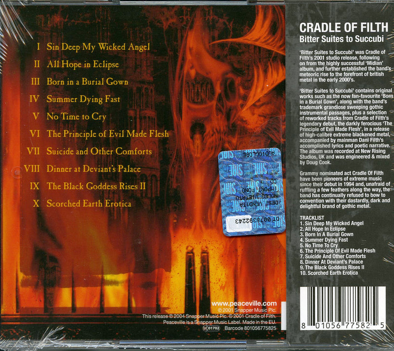 Cradle Of Filth - Bitter Suites To Succubi Cd 0801056775825