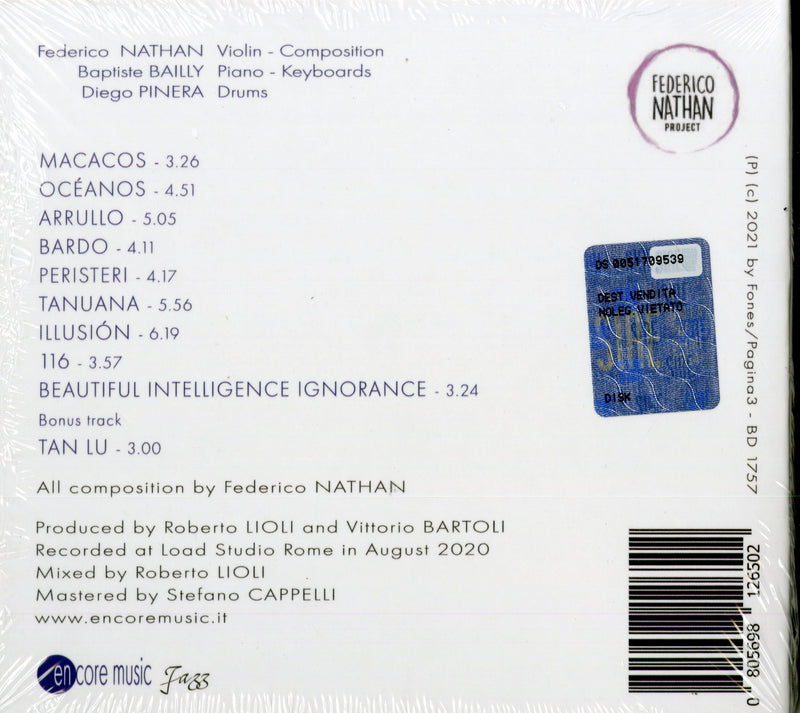 Nathan Federico Project - Bardo Cd 0805698126502