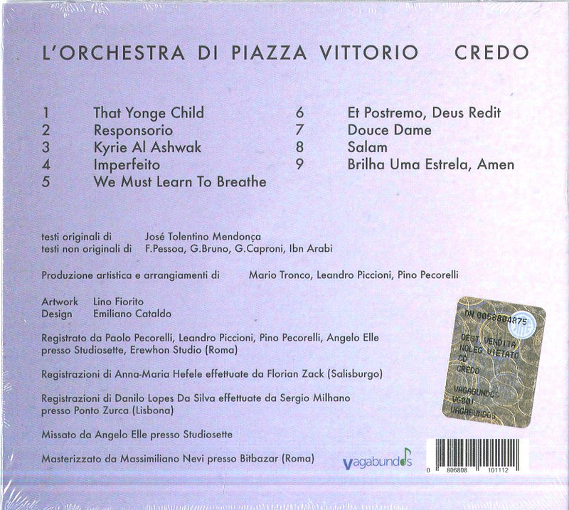 Orchestra Di Piazza Vittorio - Credo Cd 0806808101112