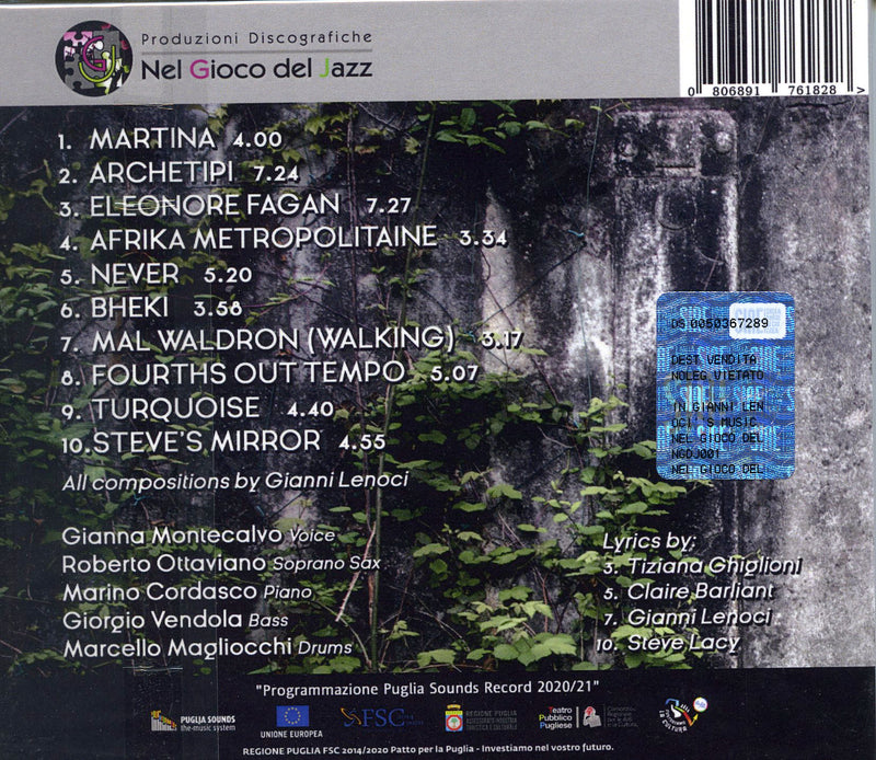 A Secret Garden( Roberto Ottaviano) - In Gianni Lenoci'S Music Cd 0806891761828