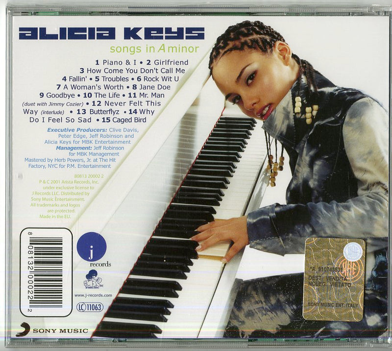 Keys Alicia - Songs In A Minor Cd 0808132000222