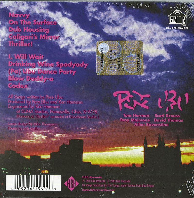 Pere Ubu - Dub Housing CD 0809236136220