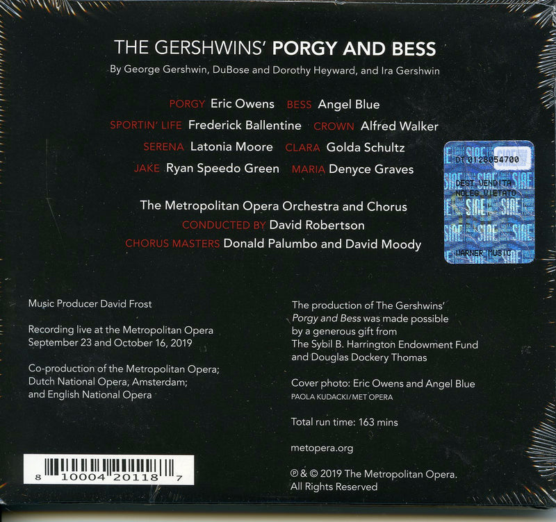 Eric Owens, Angel Blue - The Gershwins' Porgy And Bess CD 0810004201187