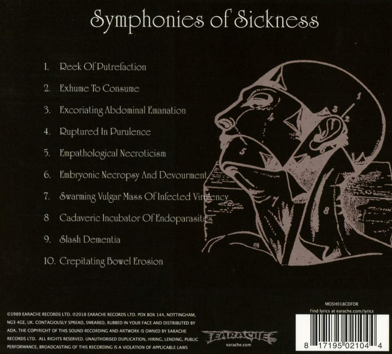 Carcass - Symphonies Of Sickness Cd 0817195021044