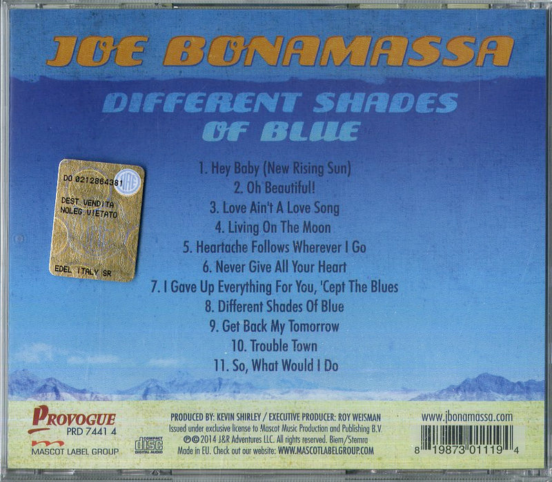 Bonamassa Joe - Different Shades Of Blue (Standard Edt.) Cd 0819873011194
