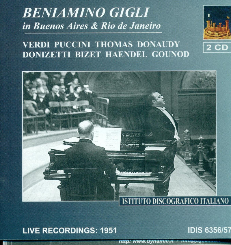 Beniamino Gigli - Gigli A Buenos Aires & Rio De Janeiro Cd 0821945000647