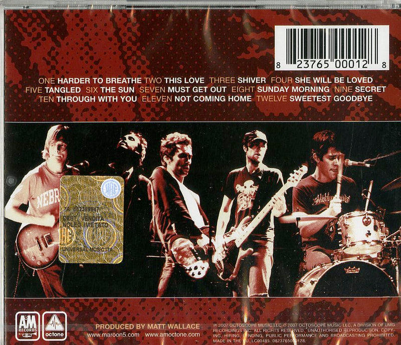 Maroon 5 - Songs About Jane Cd 0823765000128