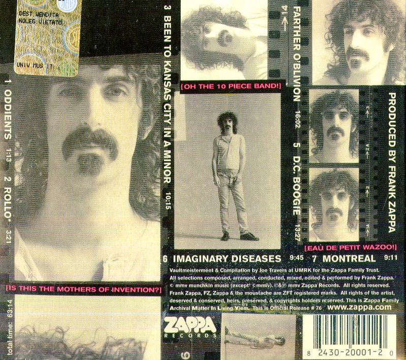 Zappa Frank - Imaginary Diseases CD 0824302000120