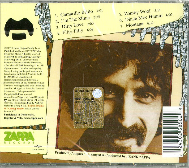 Zappa Frank - Over Nite Sensation CD 0824302385029