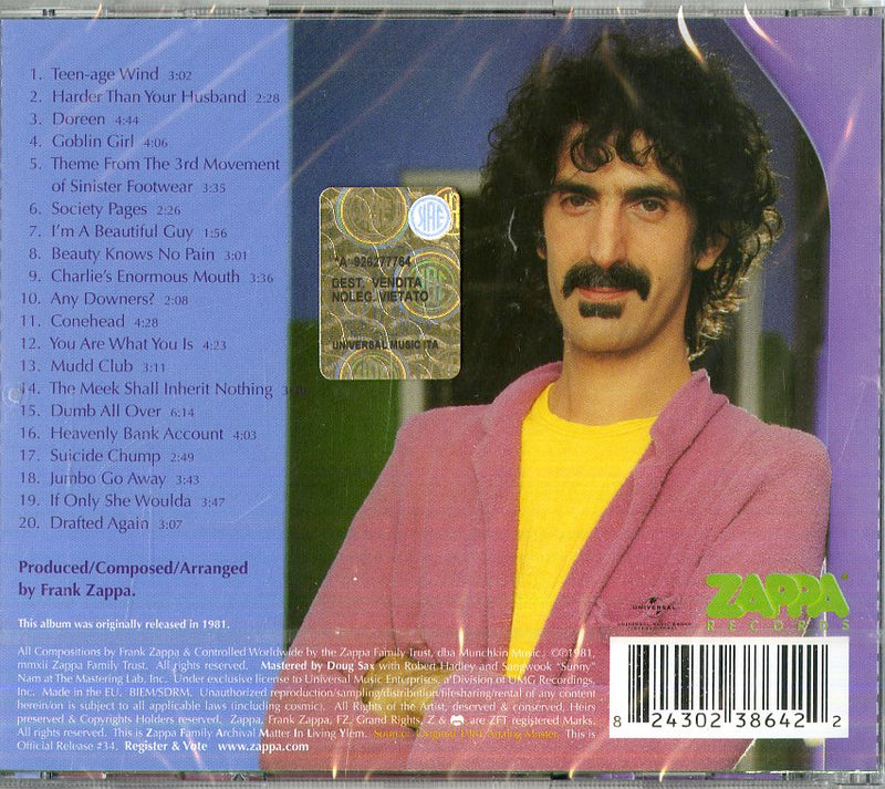 Zappa Frank - You Are What You Is Cd 0824302386422