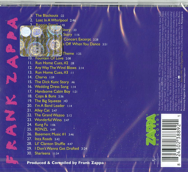 Zappa Frank - The Lost Episodes Cd 0824302388921