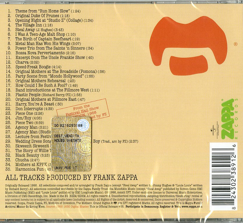 Zappa Frank - Mystery Disc Cd 0824302389126