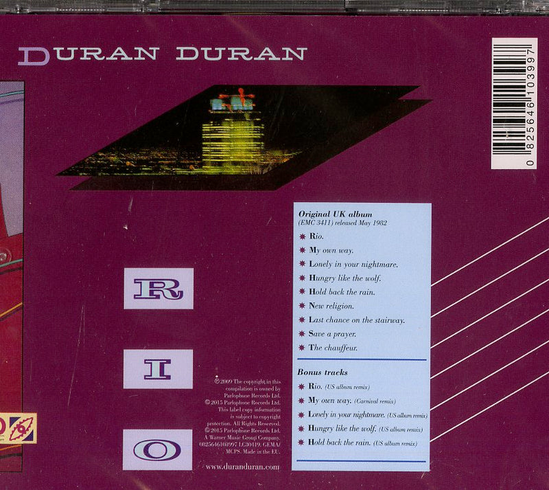 Duran Duran - Rio Cd 0825646103997