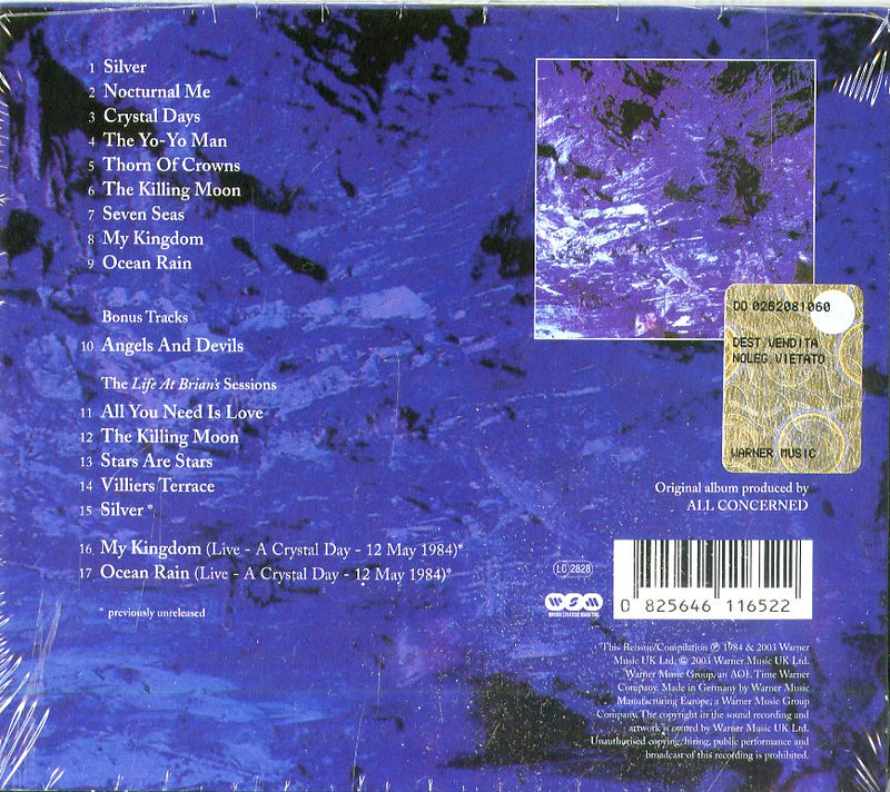 Echo & The Bunnymen - Ocean Rain (Ex. & Remastered) Cd 0825646116522