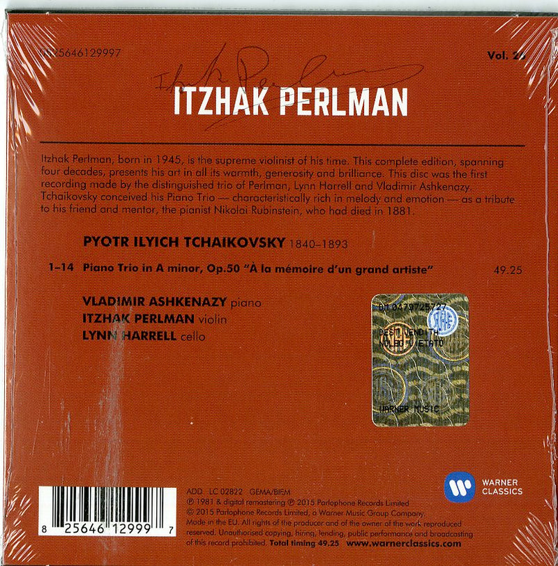 Itzhak Perlman( Violino), Vladimir Ashkenazy( Piano), Lynn Harrell( Violoncello) - Trio Con Pianoforte In La Minore Op.50 CD 0825646129997