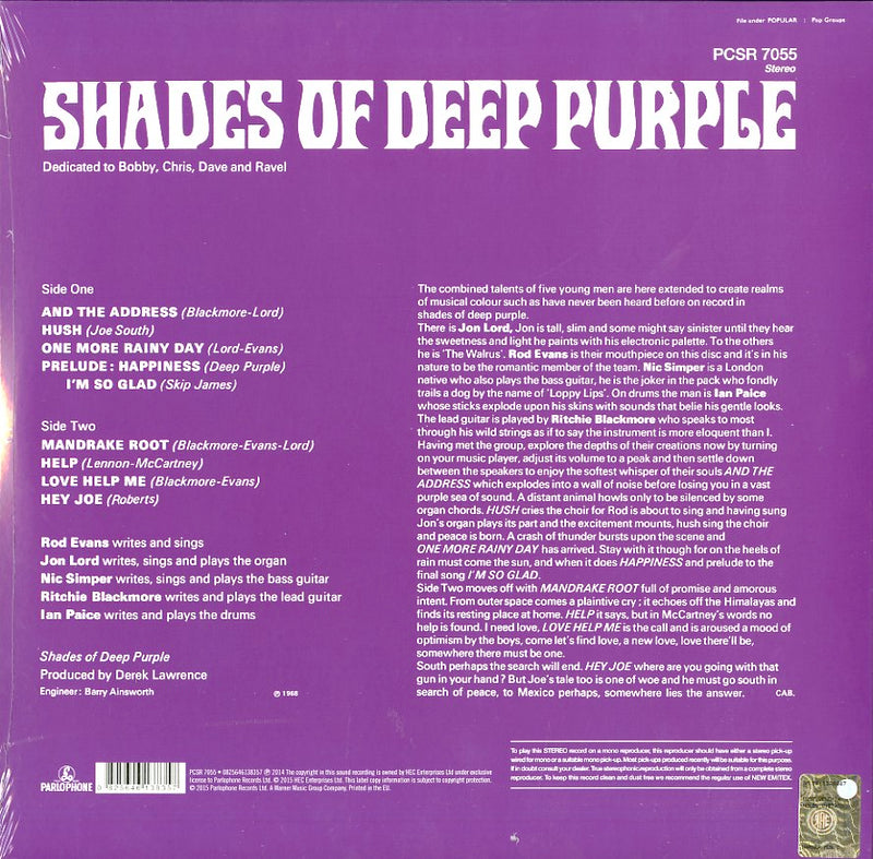 Deep Purple - Shades Of Deep Purple Vinile LP - Vinyl record 0825646138357