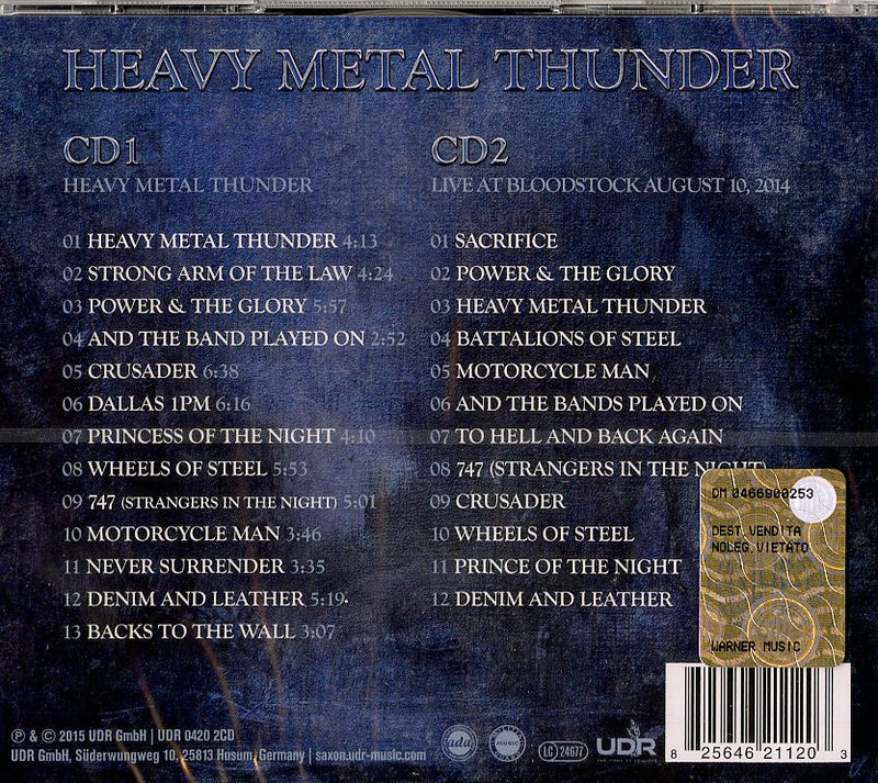 Saxon - Heavy Metal Thunder Cd 0825646211203