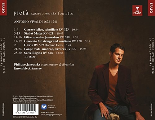 Philippe Jaroussky( Controtenore), Ensemble Artaserse - PietÃ  - Sacred Works CD 0825646258109