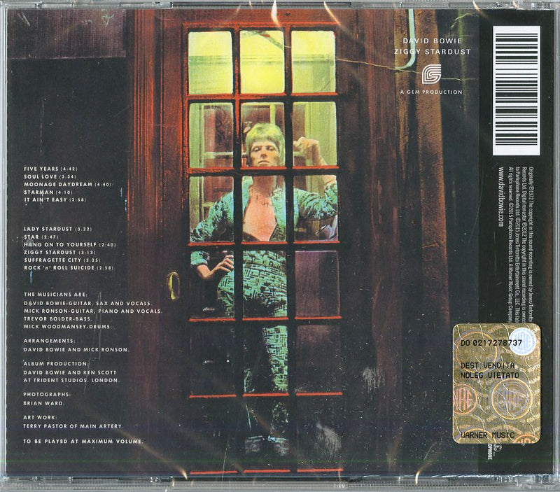 Bowie David - The Rise And Fall Of Ziggy Stardust Cd 0825646283415