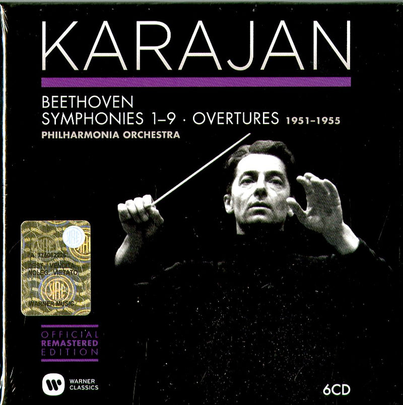 Karajan Herbert Von( Direttore), Elisabeth Schwarzkopf( Soprano) - Symphonies & Overtures (Box6Cd)(Le 9 Sinfonie Complete,Overture Coriolano.. Cd 0825646337354