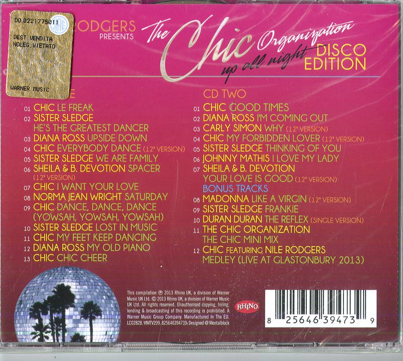 Chic Organization - Up Al Night (Disco Edition) CD 0825646394739