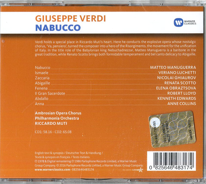 Riccardo Muti (Direttore) - Nabucco CD 0825646483174